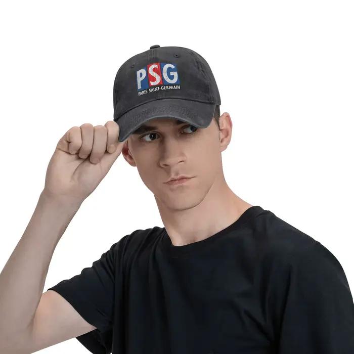 Casquette de baseball unisexe sportive avec logo PSG protection solaire ajustement réglable pour femmes hommes chasse camping hip-hop four seasons use