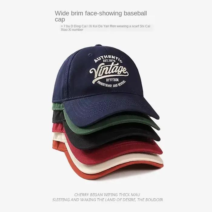 Casquettes de baseball brodées vintage coréennes pour femmes protection solaire multicolore ajustable pour hommes adultes toutes saisons extérieur
