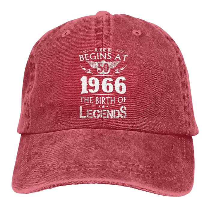 La vie commence à 50 - 1966 La naissance d'ATIONS se termine Casquette de baseball pour hommes 50 ans Born en 1971