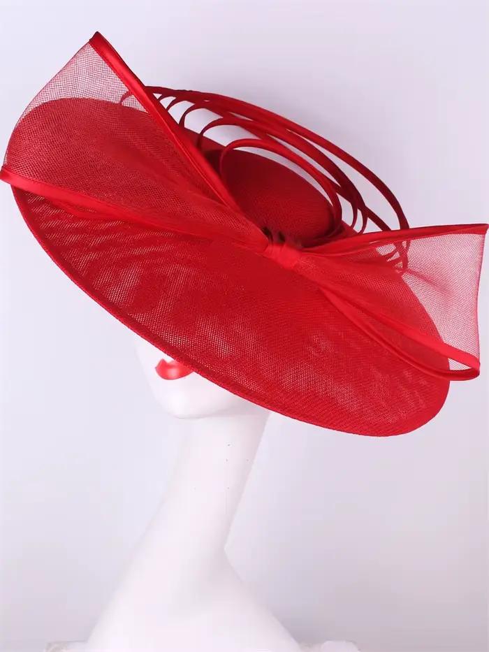 Mariée pilulier rouge Fascinator Chapeau Femme mariage