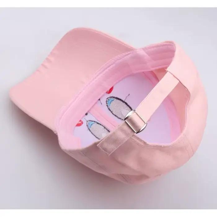 Anime Kirby chapeau fille Kawaii rose visage souriant brodé