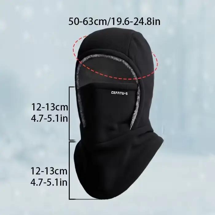 Cagoule polaire casquette de cyclisme résistant au froid coupe-vent capuche chaude et chapeau épaissir thermique Ski