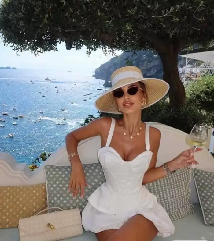 Chapeau d'été en paille, chapeau de soleil, chapeau de soleil élégant pour femmes, style Hepburn, à large bord, pour les voyages en bord de mer, панама женская