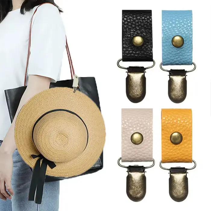 Clip de chapeau multifonctionnel en caoutchouc pour sacs à dos et rangement de bagages, accessoire de voyage pour chapeaux de paille et documents, polyvalent et résistant pour voyager en toute sécurité
