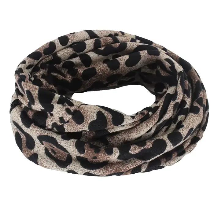 Hip Hop femmes mode imprimé léopard chaud chapeau casquettes pour fille Dot printemps automne coton bonnets Skullies Double utilisé chapeaux écharpe
