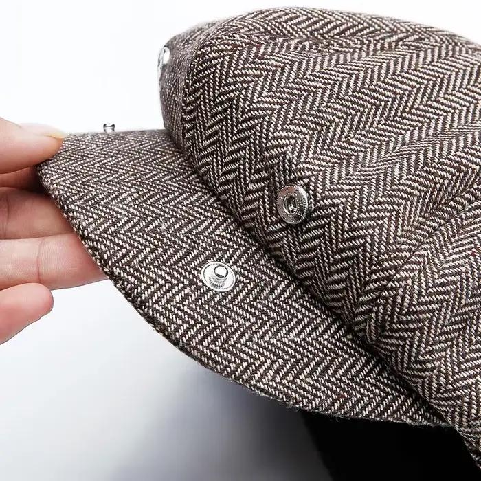TOHUIYAN rétro casquette gavroche pour hommes laine Chapeau octogonal mode boulanger garçon chapeaux mâle Boinas Gatsby
