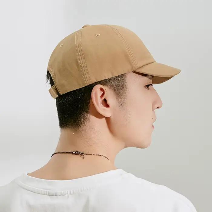 Chapeau Hip Hop rétro à bord court coton doux réglable pour homme et femme occasions sportives et décontractées