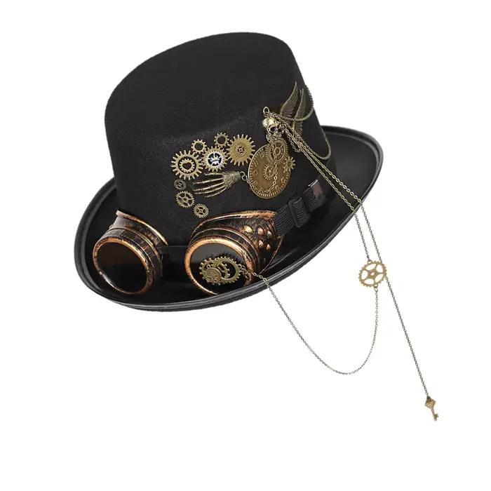 Chapeaux Steampunk avec Lunettes pour Hommes et Femmes