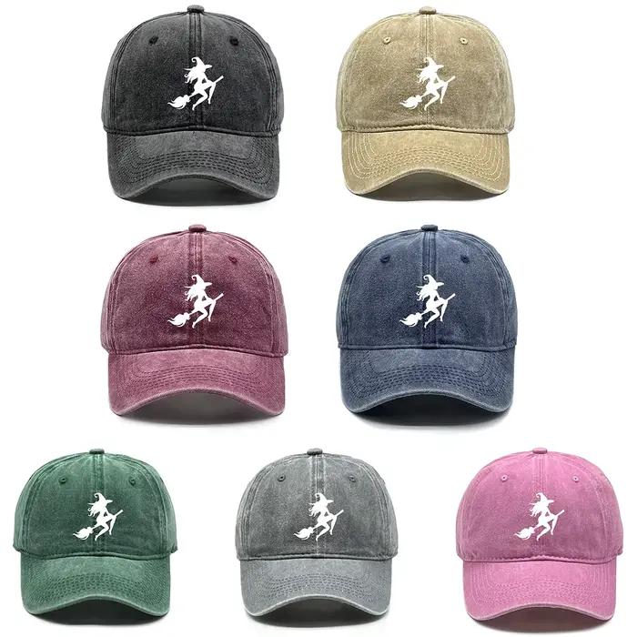 Casquette de Baseball imprimée sorcière blanche