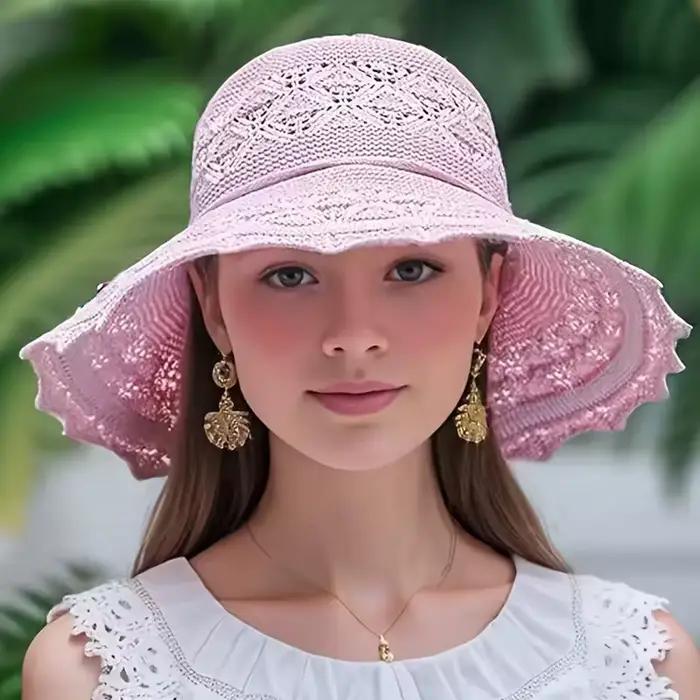 Grand chapeau de paille à large bord pour femme