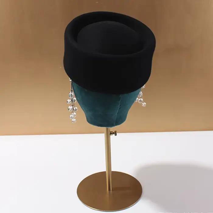 Casquette d'hôtesse en laine pour femmes