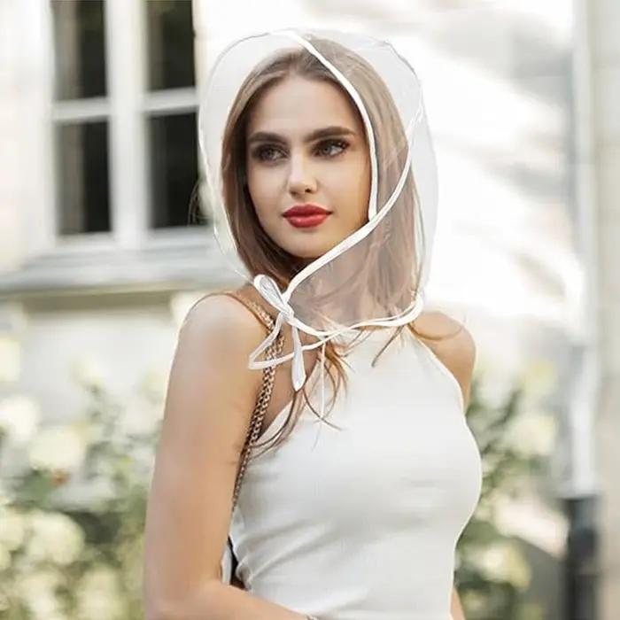Chapeau de pluie imperméable à large bord pour femmes