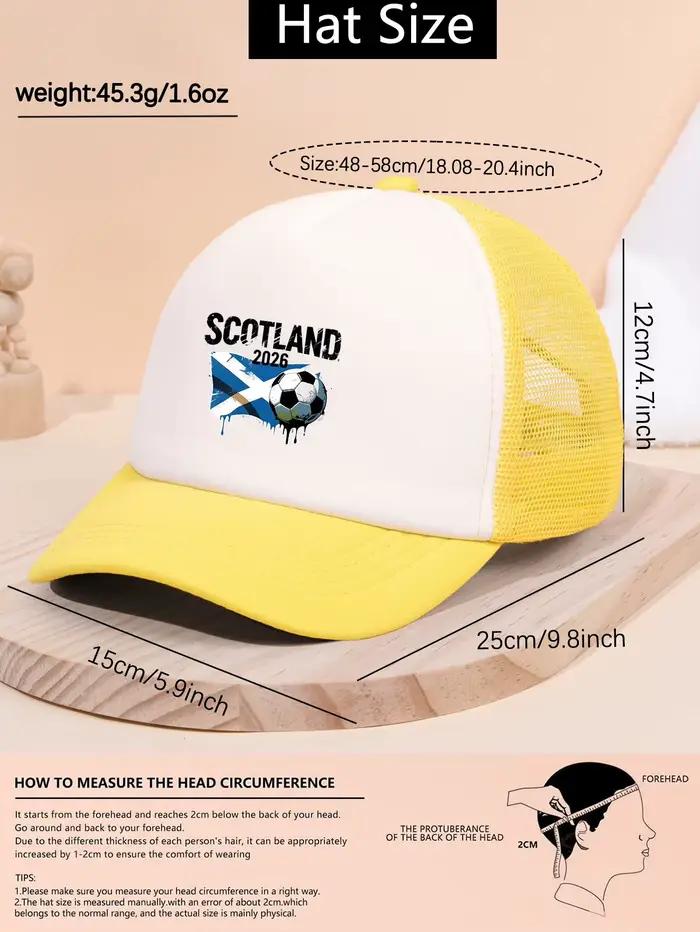 1 casquette de football Écosse 2026 | Respirant et non étouffant