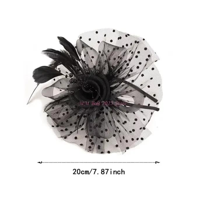 49ME – chapeau fascinateur luxueux en plumes fleurs