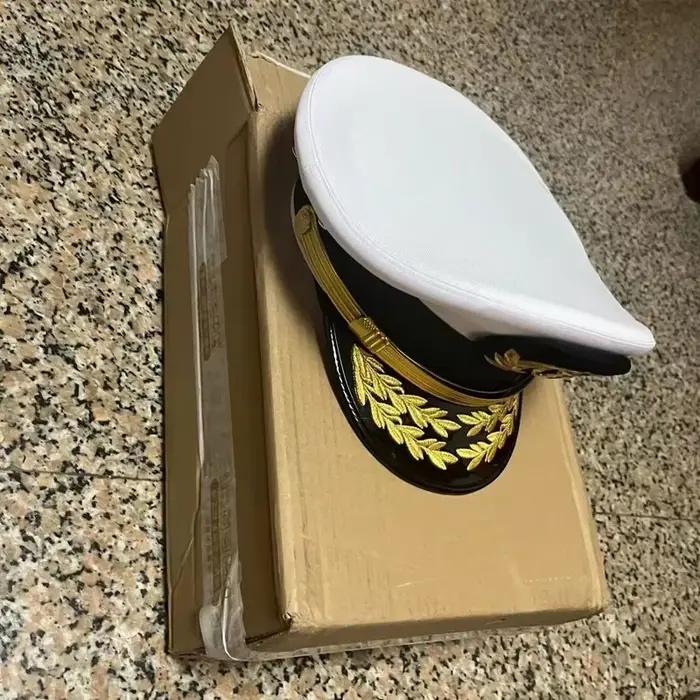 Casquette de marin imperméable et réglable UPF50+ chapeau militaire vintage avec ruban amovible pour hommes et femmes occasions décontractées et voyage
