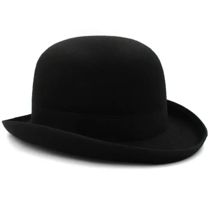 Chapeau melon en feutre pour hommes et femmes