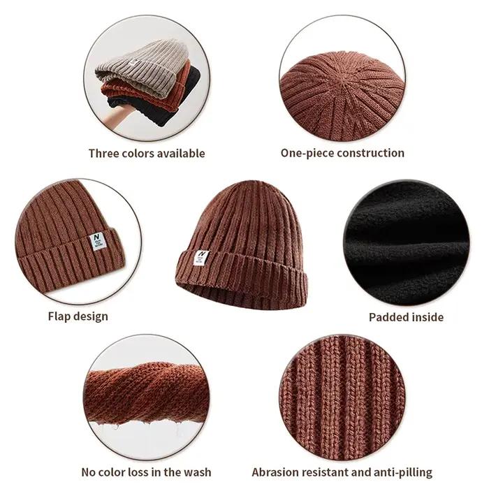 Natureifa-Chapeau en laine coupe-vent unisexe