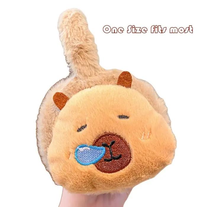 Mignon Capybara oreille chaud cache-oreilles dessin animé