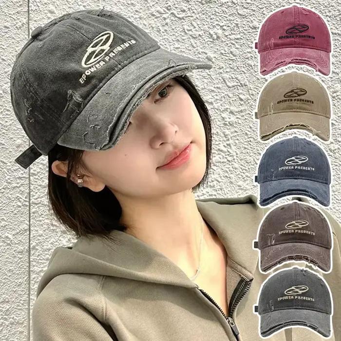 Casquette de baseball brodée de lettres rétro pour femmes