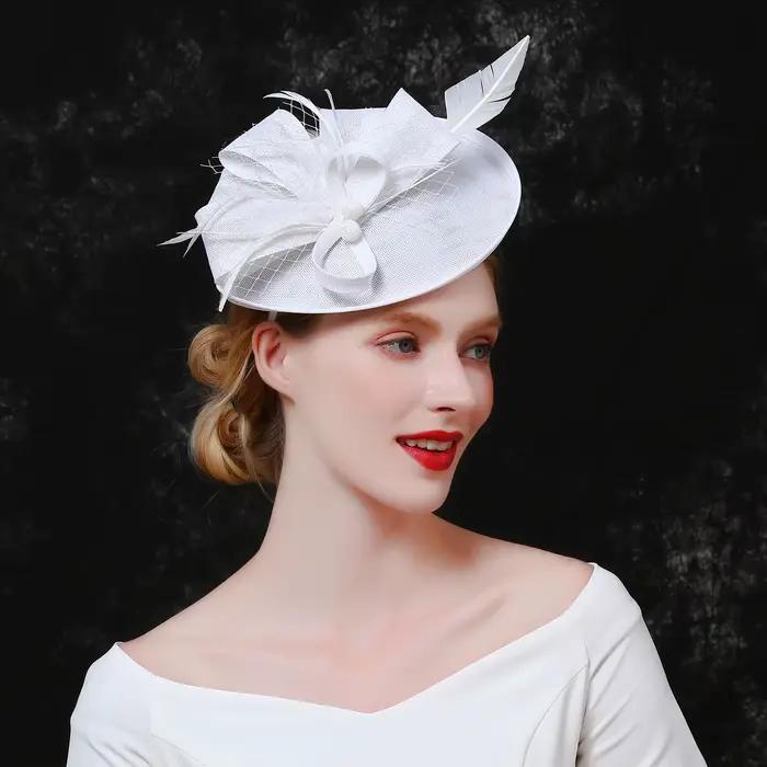 Chapeau formel en forme de larme rapWeave Sinamay Loop