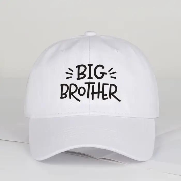 Casquette de baseball Coolwind BIG BROTHER avec imprimé lettres et visière souple