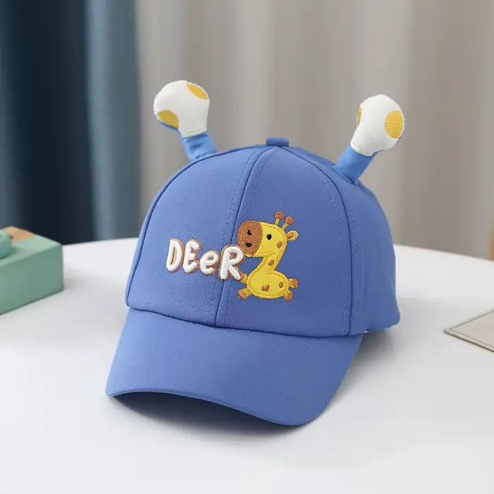 Casquette de dessin animé pour bébé unisexe avec visière réglable pour garçon et fille, adaptée aux saisons de printemps, été, automne et hiver, pour enfants de 2 à 6 ans