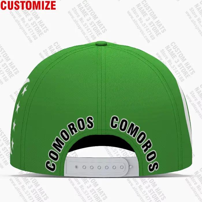 Casquettes de baseball des Comores avec nom personnalisé