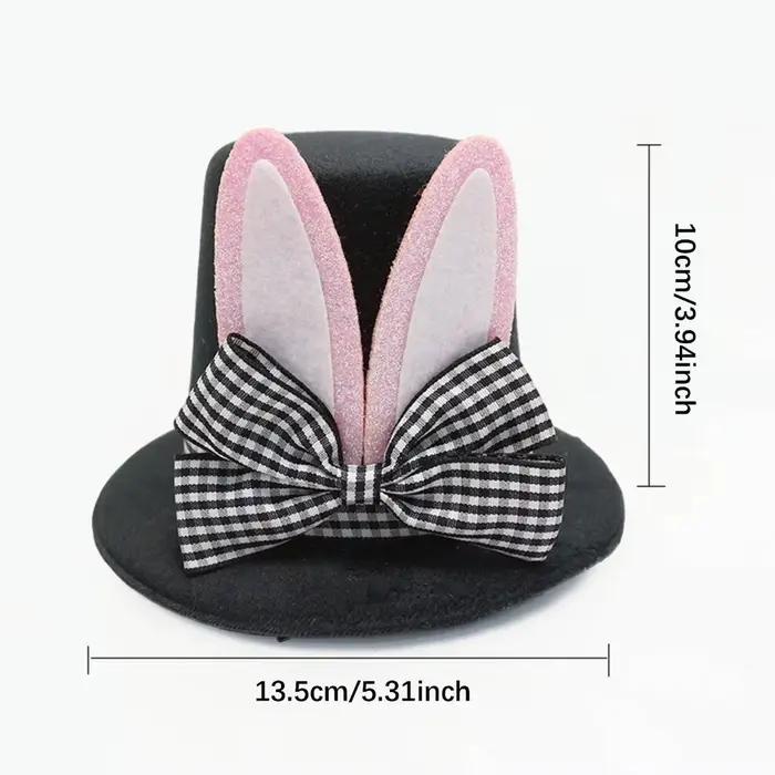 Chapeau cloche en velours et peluche à motif écossais avec nœud