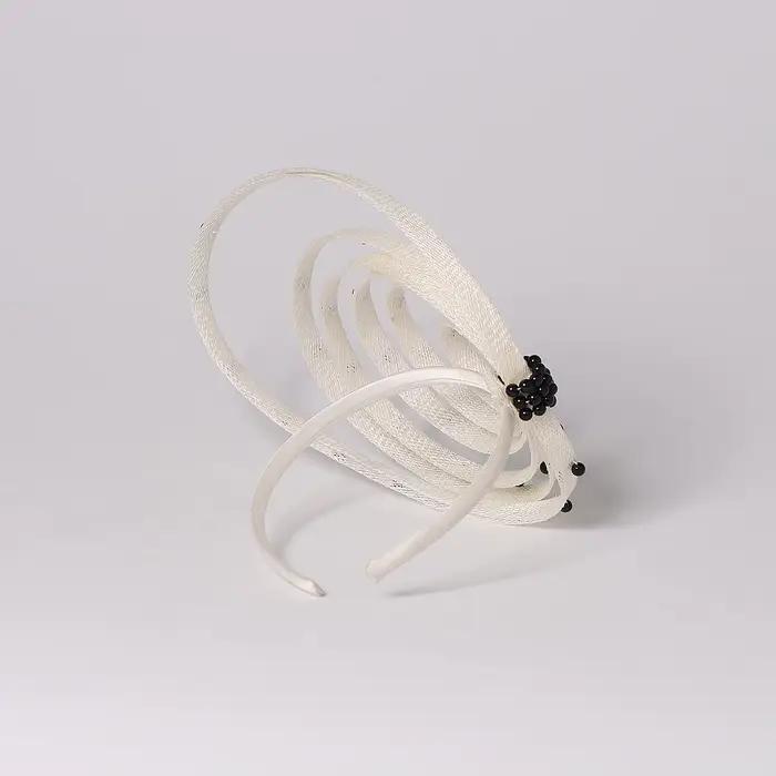 FS Rose marine Cocktail fête chapeaux de luxe mariage Fascinators
