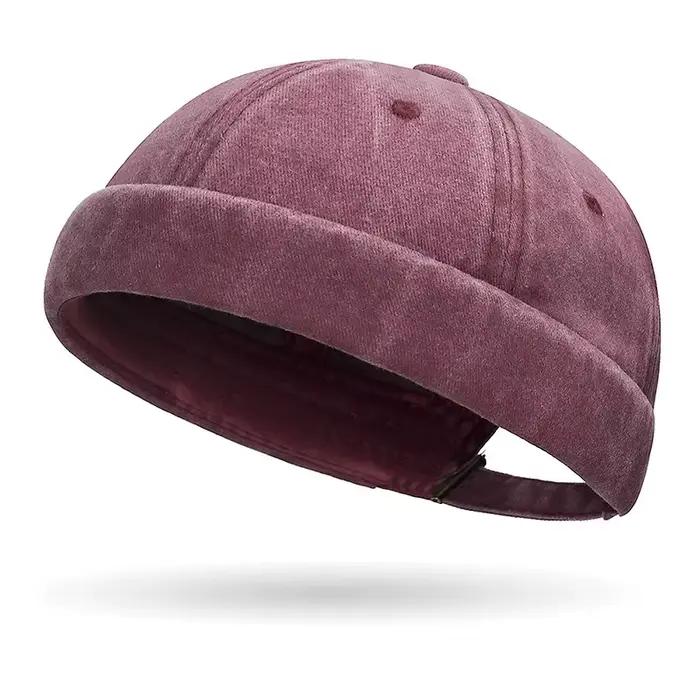 Casquette Hip-hop délavée style streetwear à visière souple - Chapeau de fermier unisexe et polyvalent