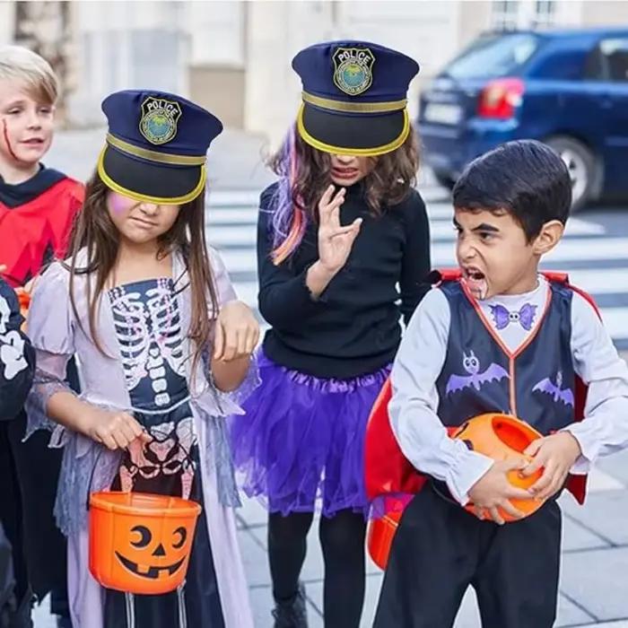 Chapeau de police américaine pour enfants - Casquette de flic bleu