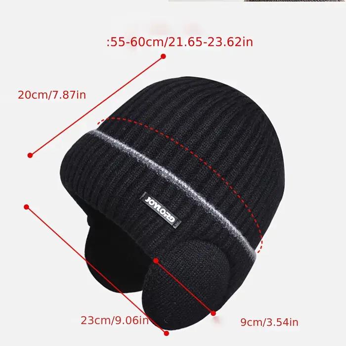 Bonnet en tricot épais en polaire pour homme et femme