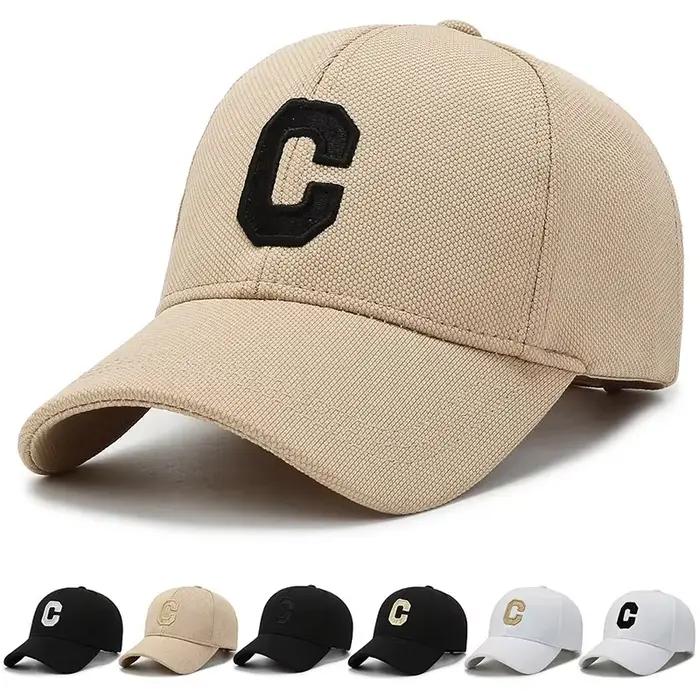 Casquette de Baseball brodée avec lettre C pour femmes et hommes