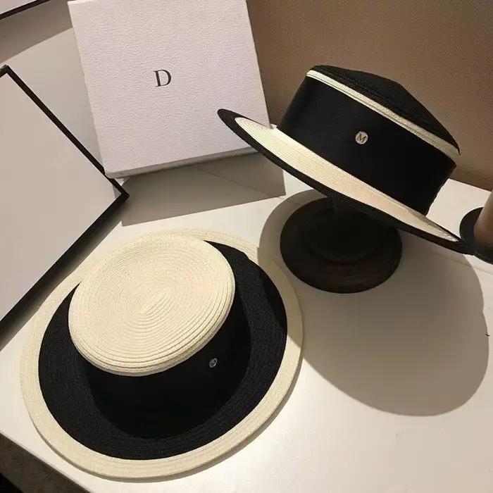 Chapeau de paille élégant avec nœud décoratif