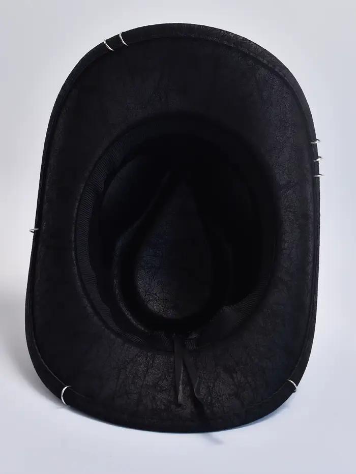 Chapeau de Cowboy occidental Vintage en Faux cuir pour hommes