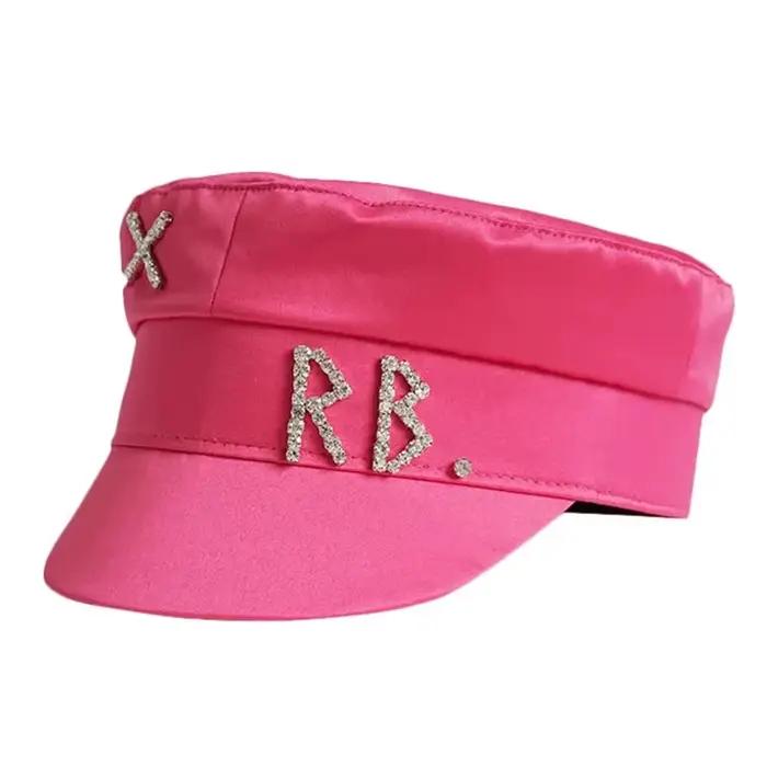 Nouvelle marque Designer hiver chapeaux femmes diamant lettre tache gavroche casquette Baker garçon chapeau visière