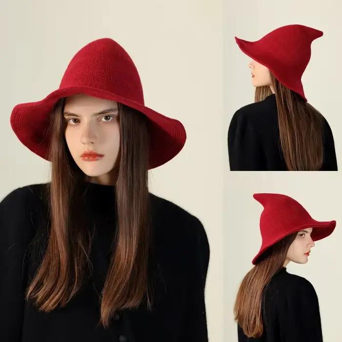 Chapeau de sorcière d'Halloween à longue pointe