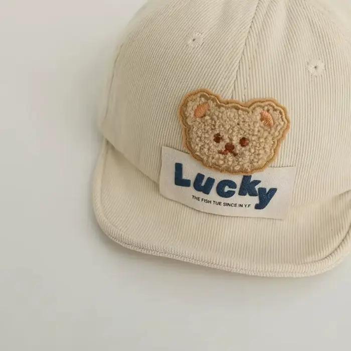 Casquette de baseball décontractée pour bébé unie style coréen ours chapeau à visière seau chapeau de soleil pour nourrissons enfants occassions spéciales