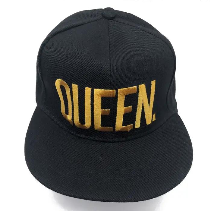 Casquette de baseball brodée QUEEN noire style hip-hop pour hommes et femmes
