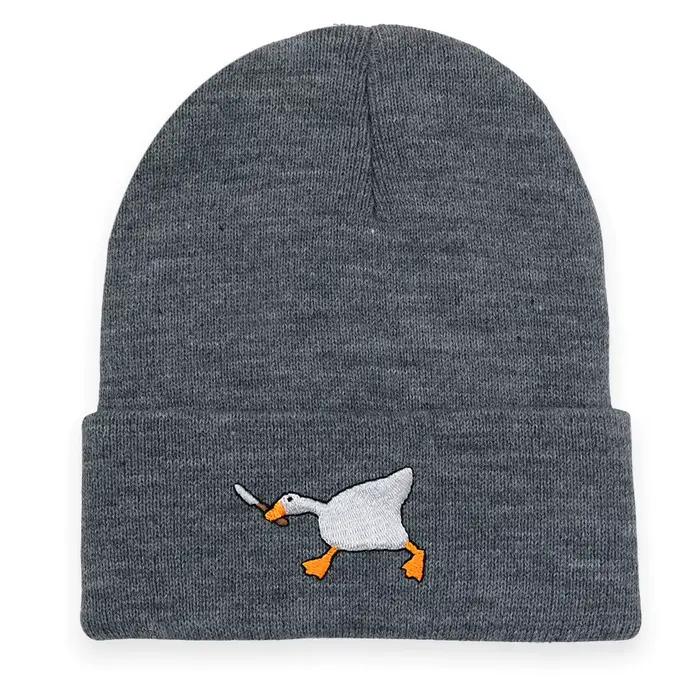 Chapeau tricoté brodé Big Goose pour la chaleur d'hiver et d'hiver