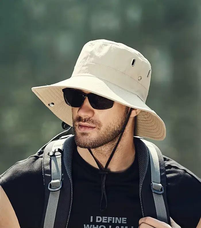 Chapeaux de soleil d'été Protection UV casquette de pêche de chasse en plein air pour hommes femmes randonnée Camping