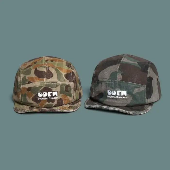 Casquette de baseball vintage camouflage 5 panneaux pour hommes et femmes