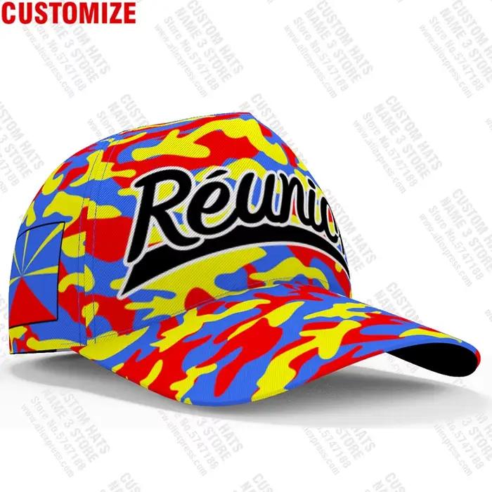 Casquettes de baseball de la Réunion avec nom et numéro sur mesure
