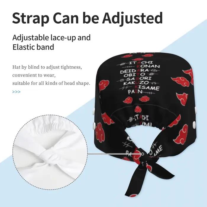 Nouveau Bonnet Chirurgical Respirant N-Narutoes avec Boutons