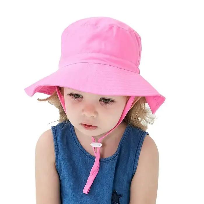 Casquette Panama douce en coton respirant couvre-oreille couvre-chef pour nouveau-né chapeau de pêcheur pour bébé chapeau de soleil d'été pour bébé casquette de plage style sportif pour enfant 4-6 ans occasions spéciales été plage sécurité confort