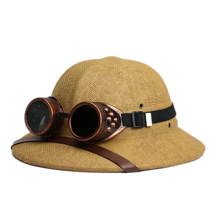 Casque d'été chapeau de paille en plein air hommes et femmes voyage