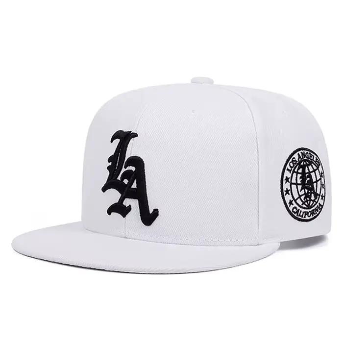 Nouvelle Casquette Hip Hop Tendance 2026 avec Lettre LA Brodé sur le Côté et Motif Terre