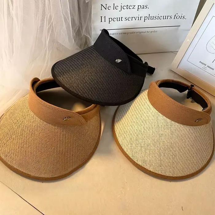 Chapeau de soleil en paille pour femmes