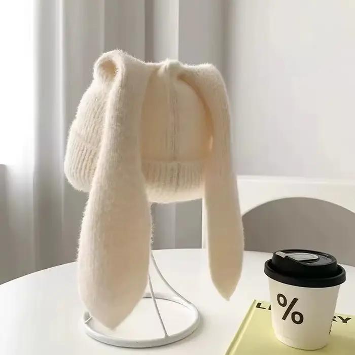 Chapeau d'oreille longue Crochet tricoté chapeaux mignon lapin