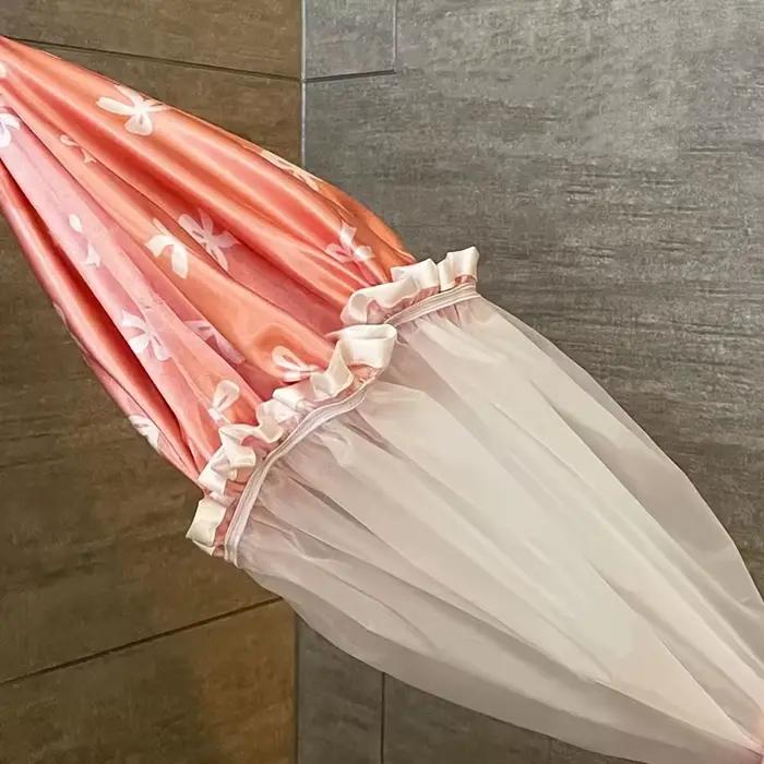 1 bonnet de douche double couche imperméable réutilisable imprimé pour femmes